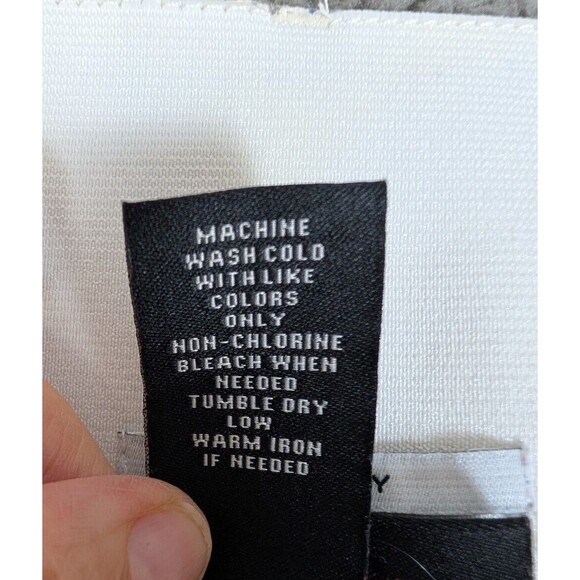 Lane Bryant Capri Womens 28 Ivory Striped Crop The Laney Capris Wide Leg Buttons - Picture 10 of 14